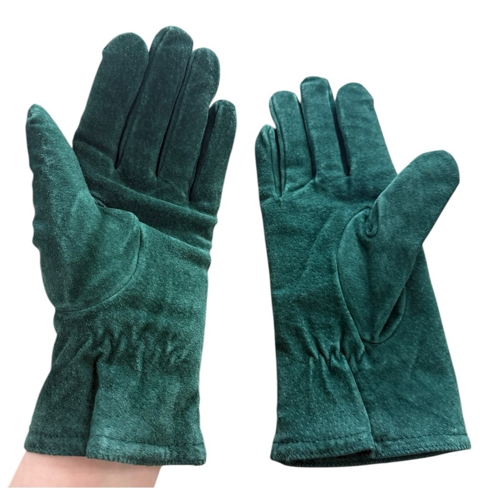 Vintage Green Suede Leather Driving Gloves Size Small Weatherproof - Picture 3 of 8